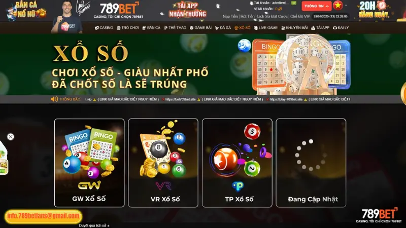 Khám Phá Thế Giới Xổ Số 789BET: May Mắn Trong Tầm Tay 3 Các sảnh xổ số hot nhất tại 789BET