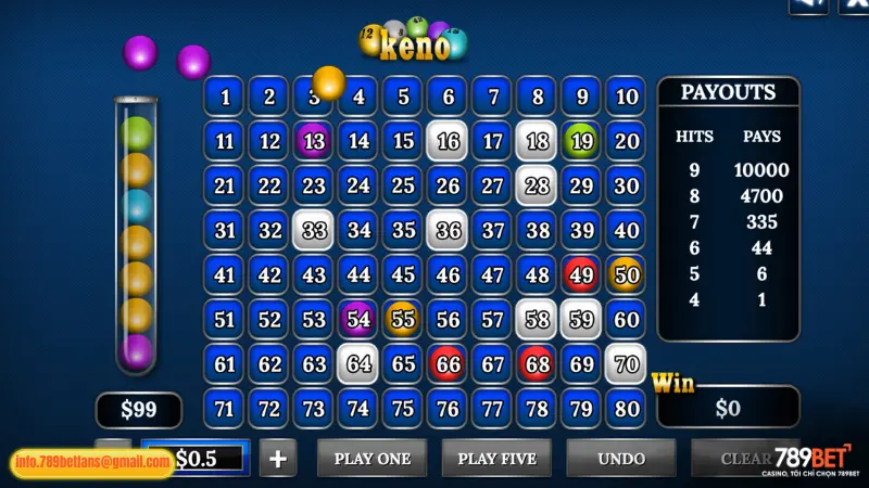 Luật chơi Keno 789BET dễ hiểu